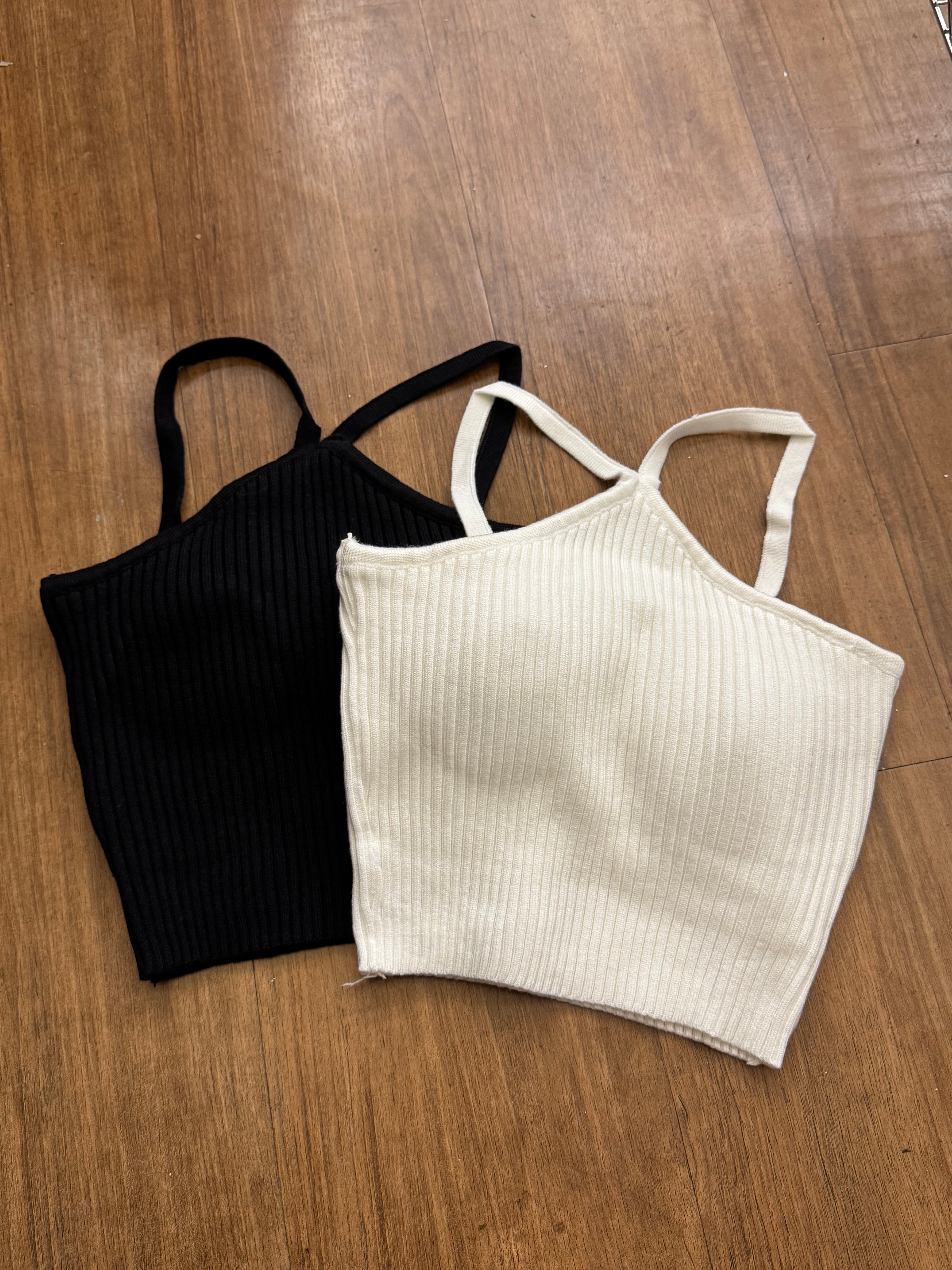 #YF20 Cross Neck Padded Top