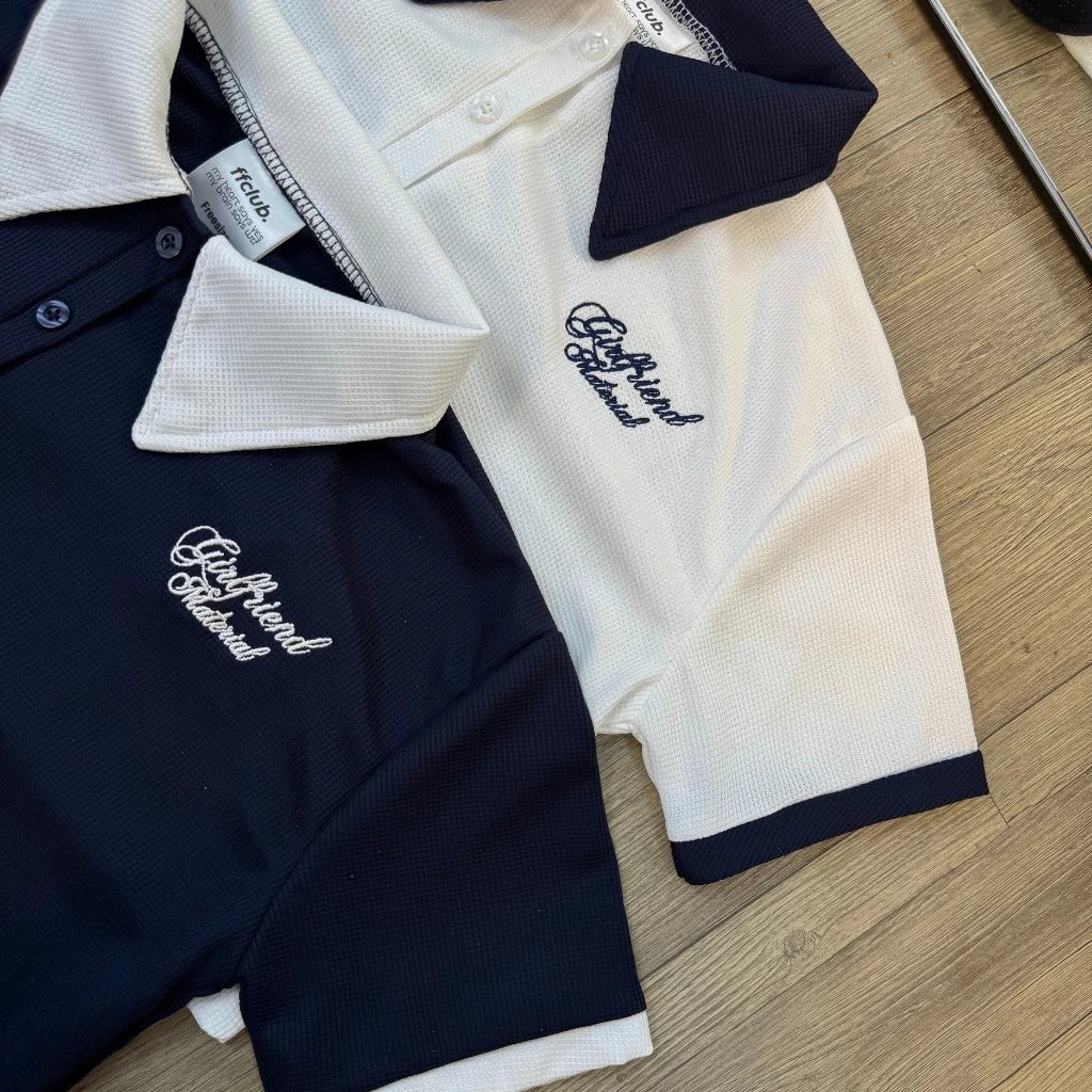 #VNFF05 Girlfriend Material Polo Crop Set