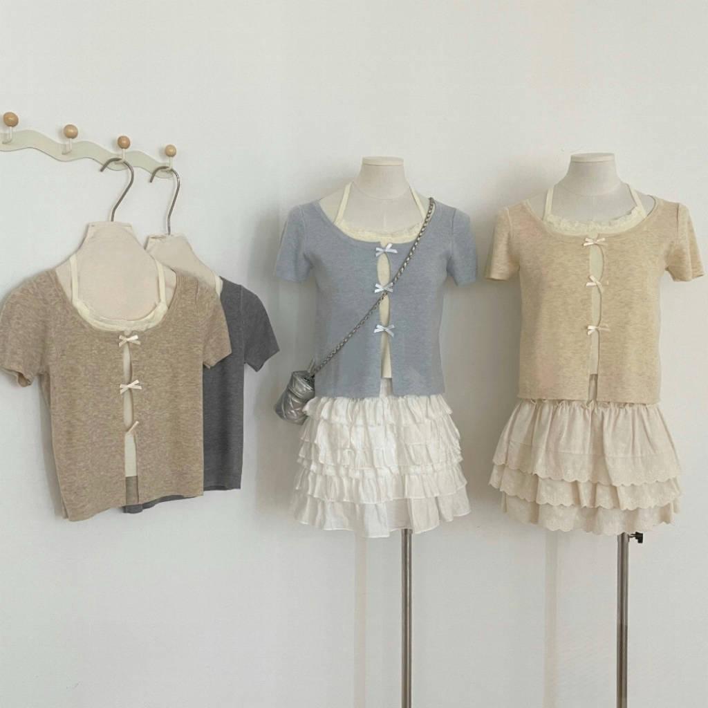 「$59最低團」#MD27 Lily Bowknot Top - Idiot Sandwich Apparel Limited -