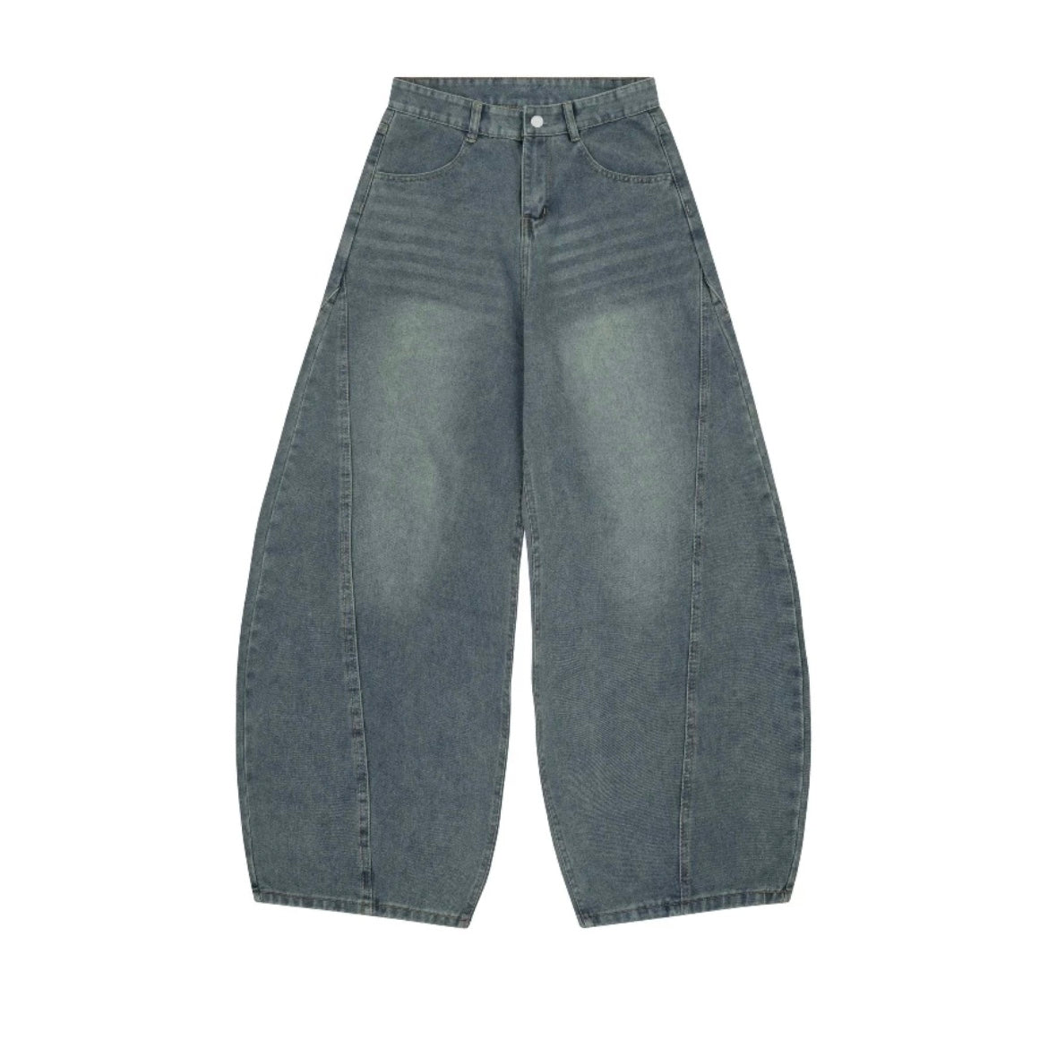 #VNAB12 Unisex Loose-fit Curved Jeans