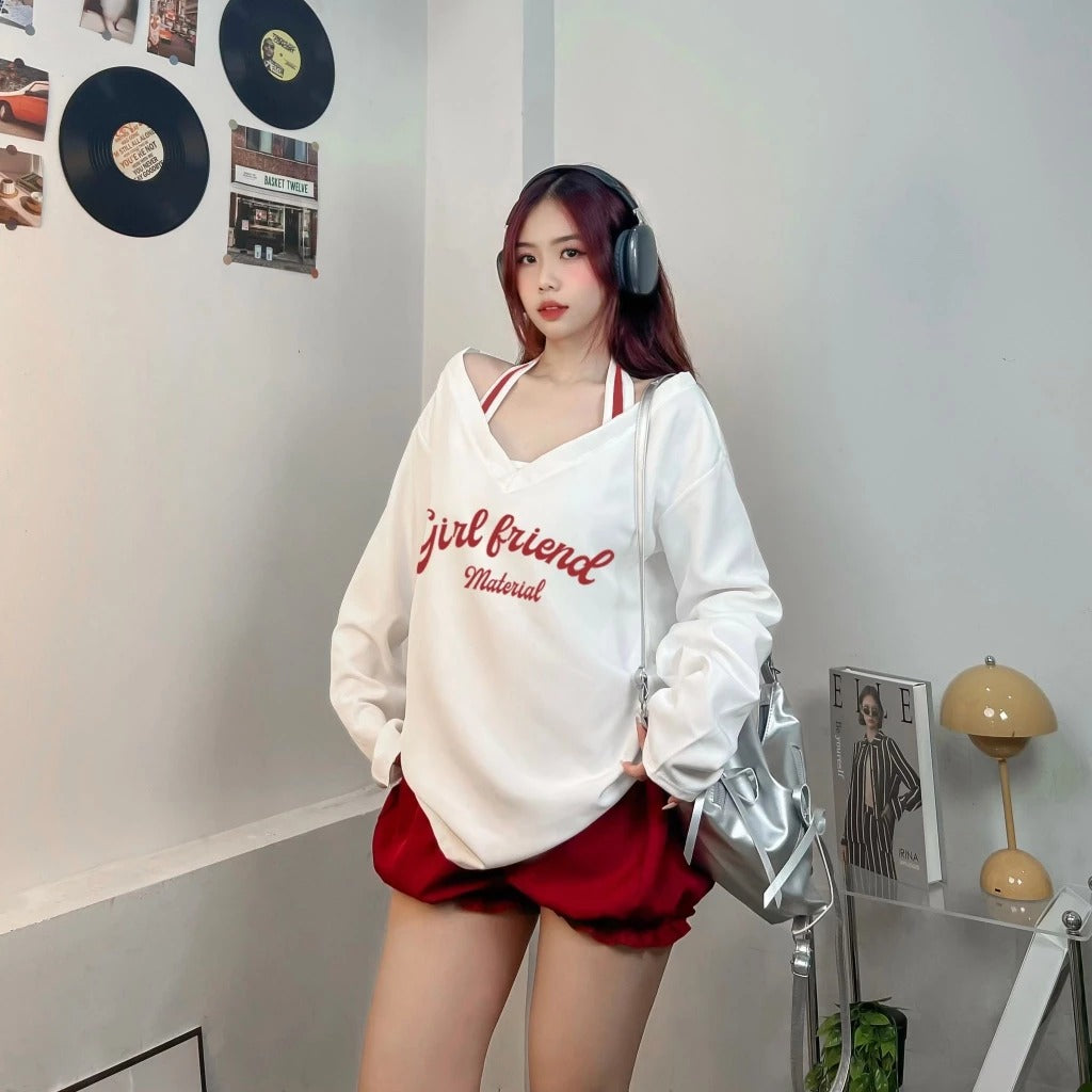 #VNFF01 Girlfriend Material Halterneck Top