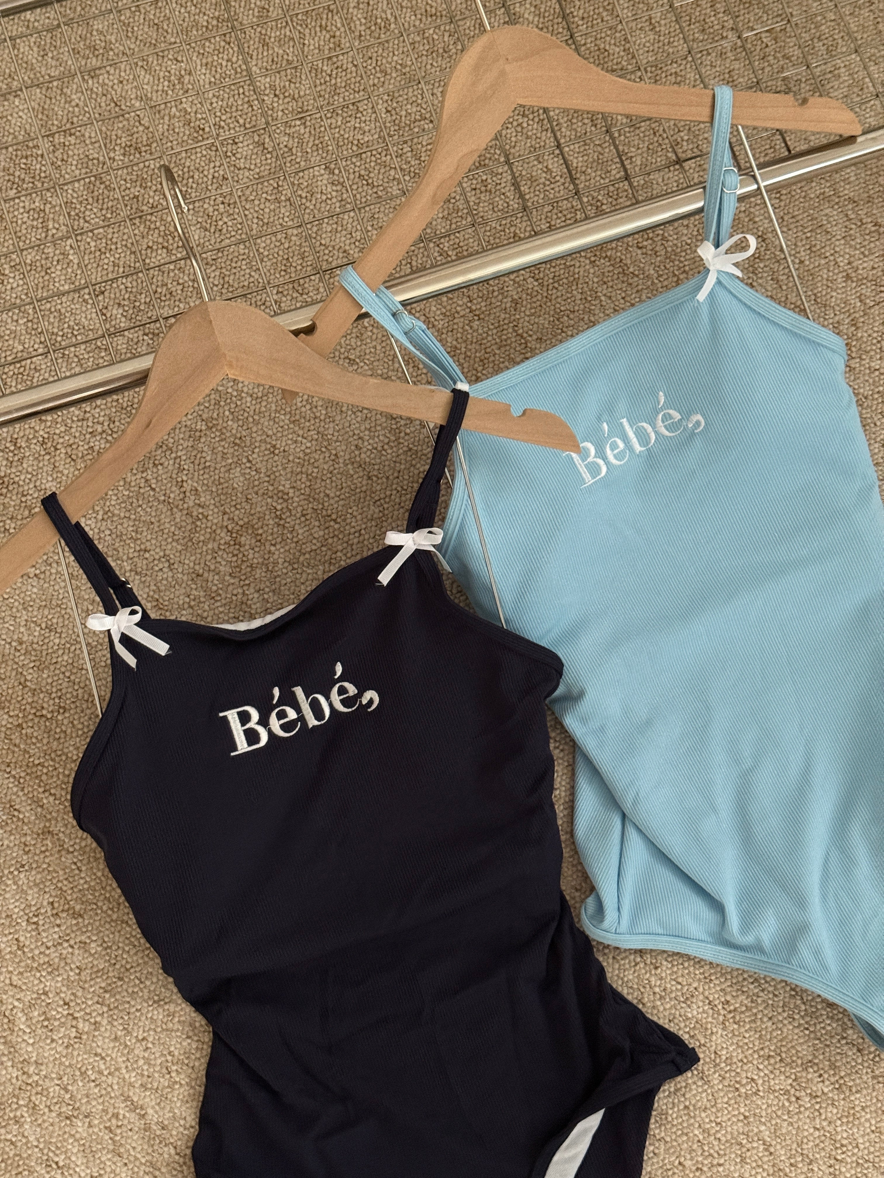#IS165 Bebe ribbon Overall Bikini