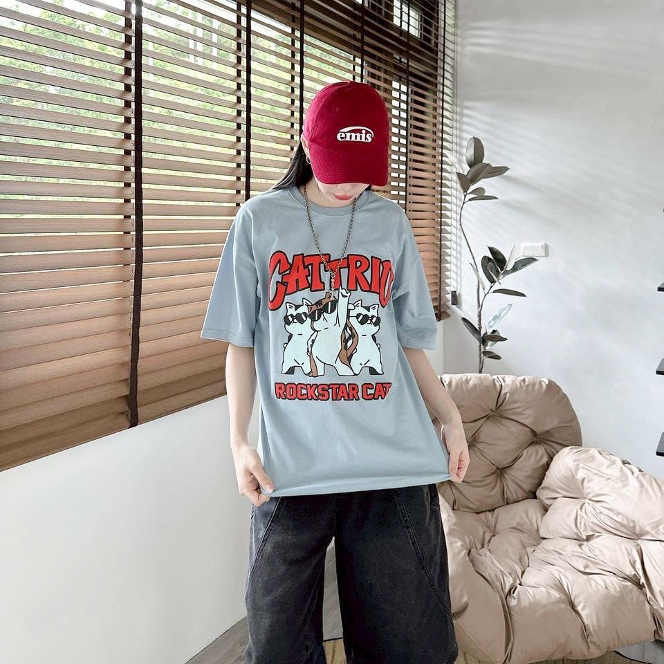 #C393 CATTRIO Rockstar Cat T-shirt