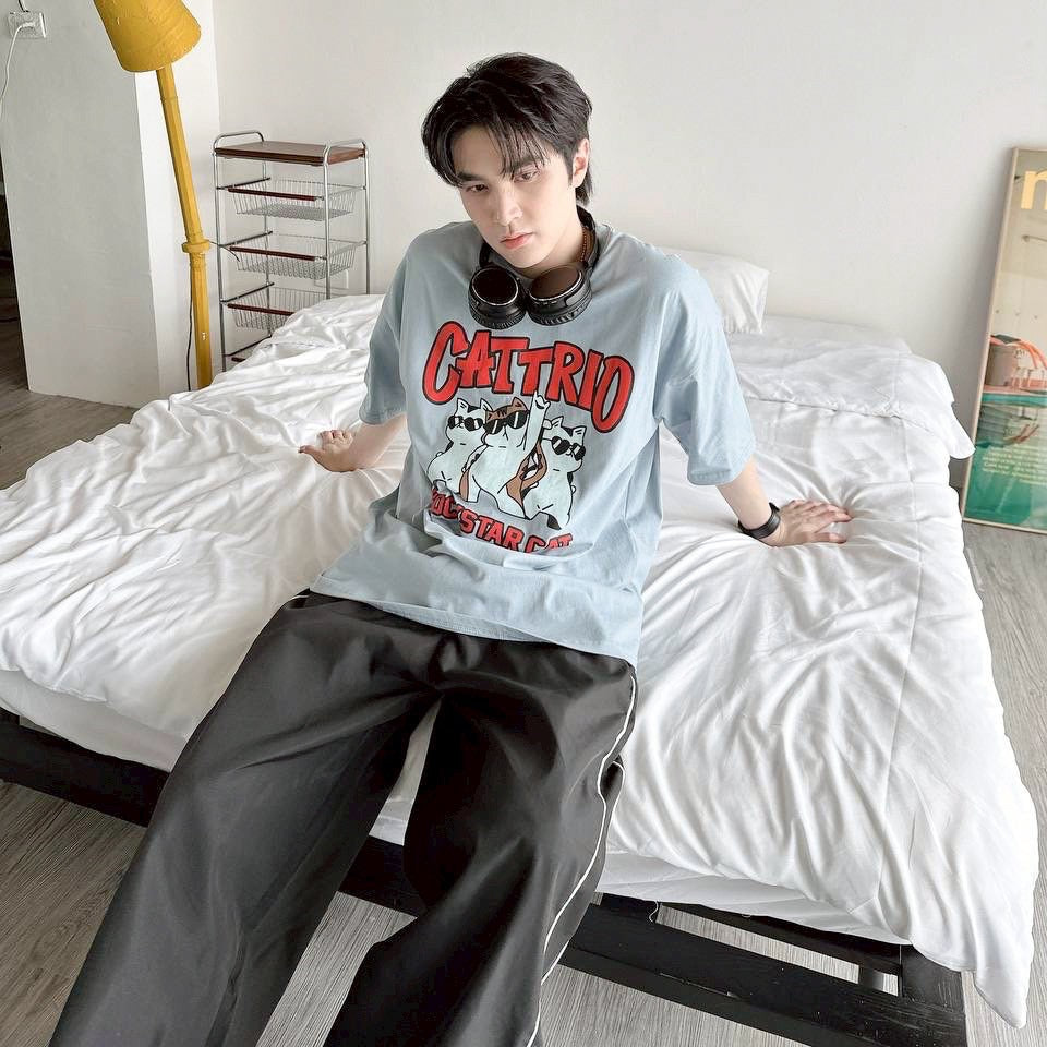 #C393 CATTRIO Rockstar Cat T-shirt