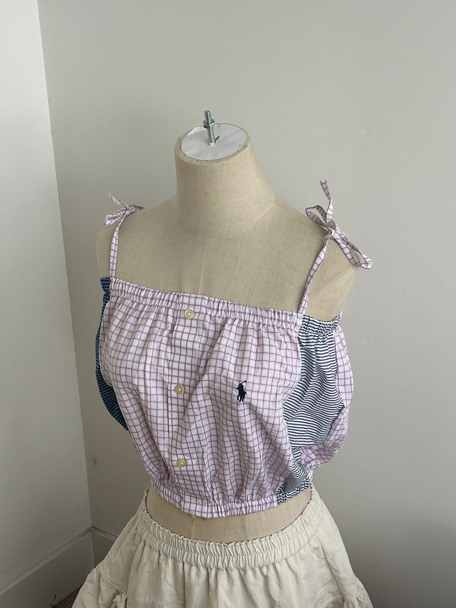 #LP74 Vinatge Remake Ruched Tube Top