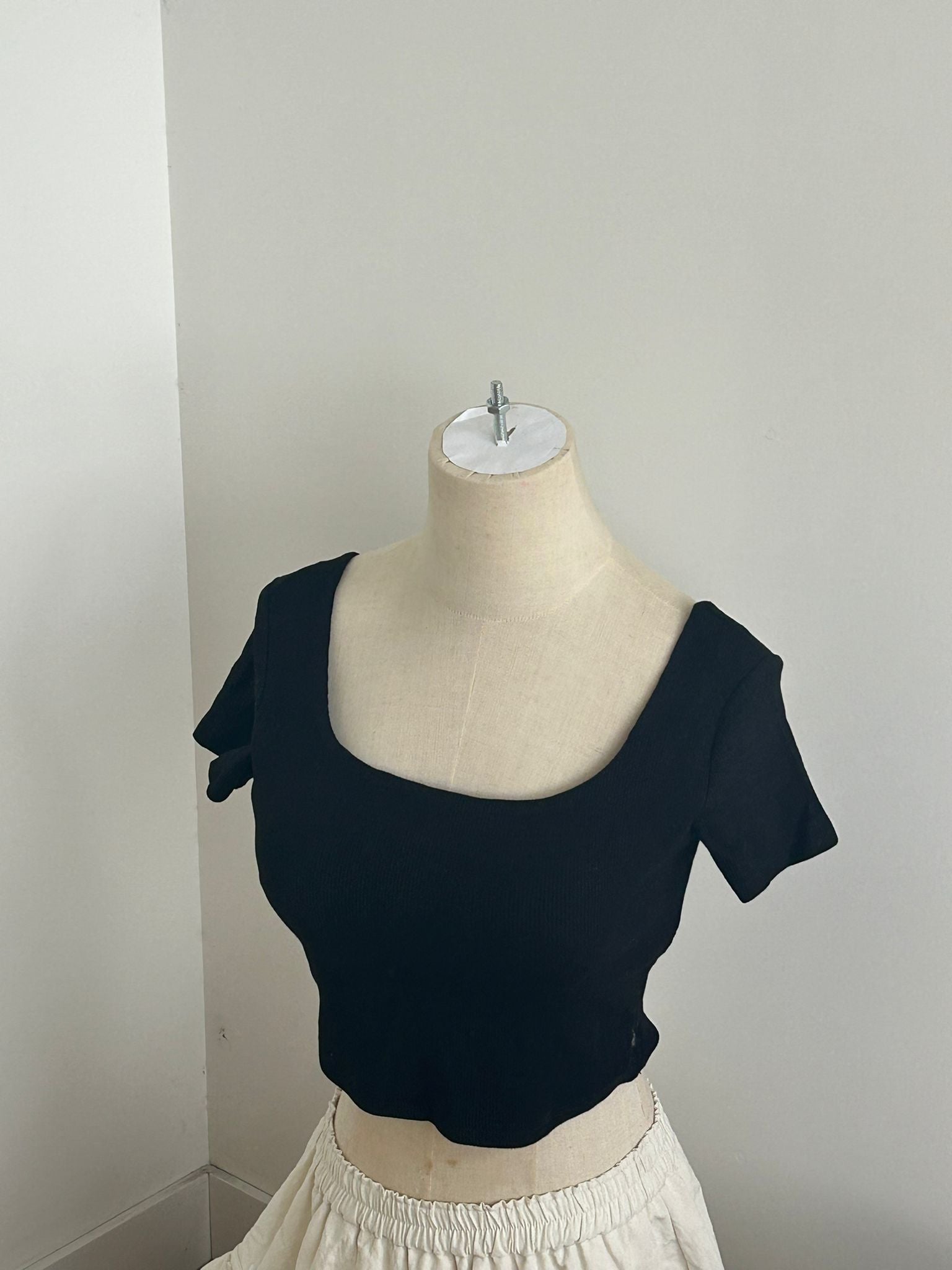 #LP75 Black Halter Crop Top