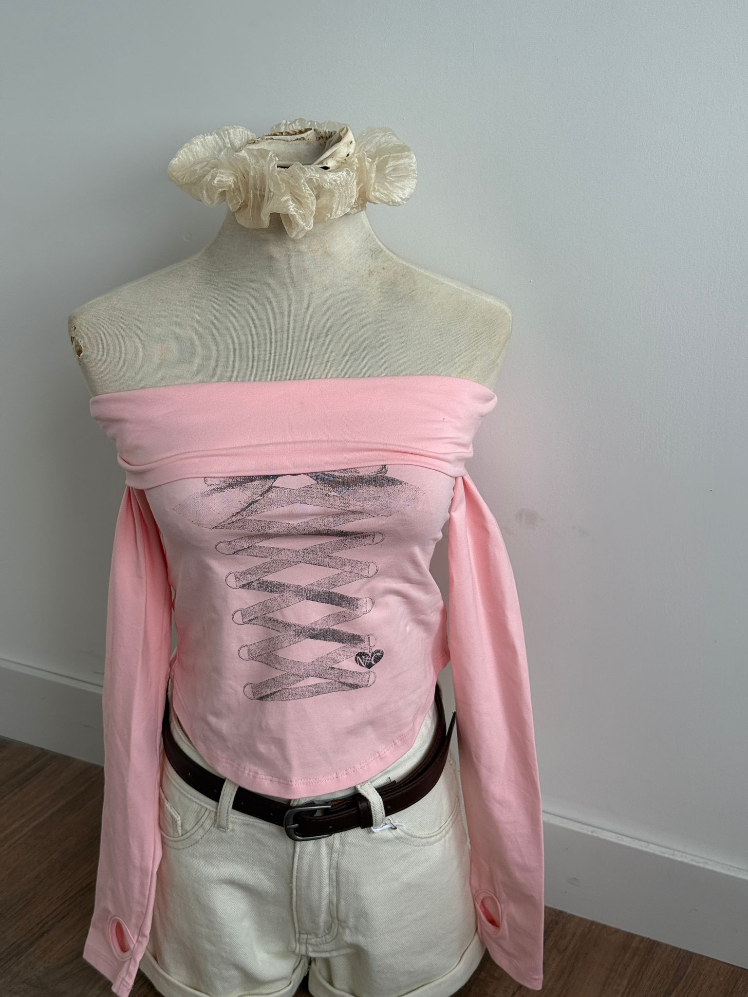 #LP84 Pink Bow Long Sleeve