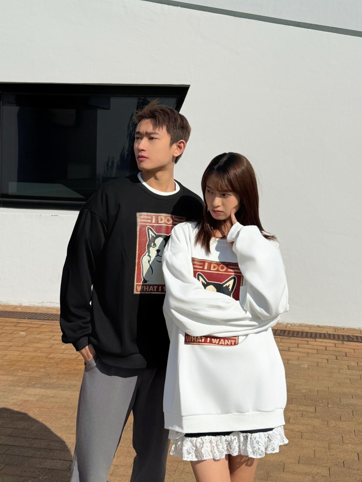 #C193 'I DO' Cat Sweatshirt - Idiot Sandwich Apparel Limited -