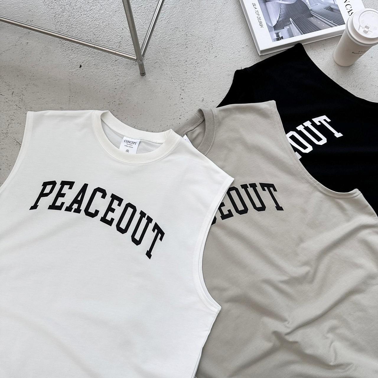 #C354 Peaceout Tank Top - Idiot Sandwich Apparel Limited -