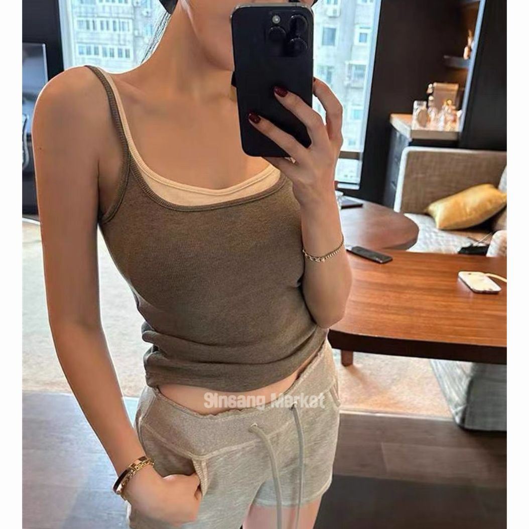 #IS118 Double Layer Bra Top - Idiot Sandwich Apparel Limited -