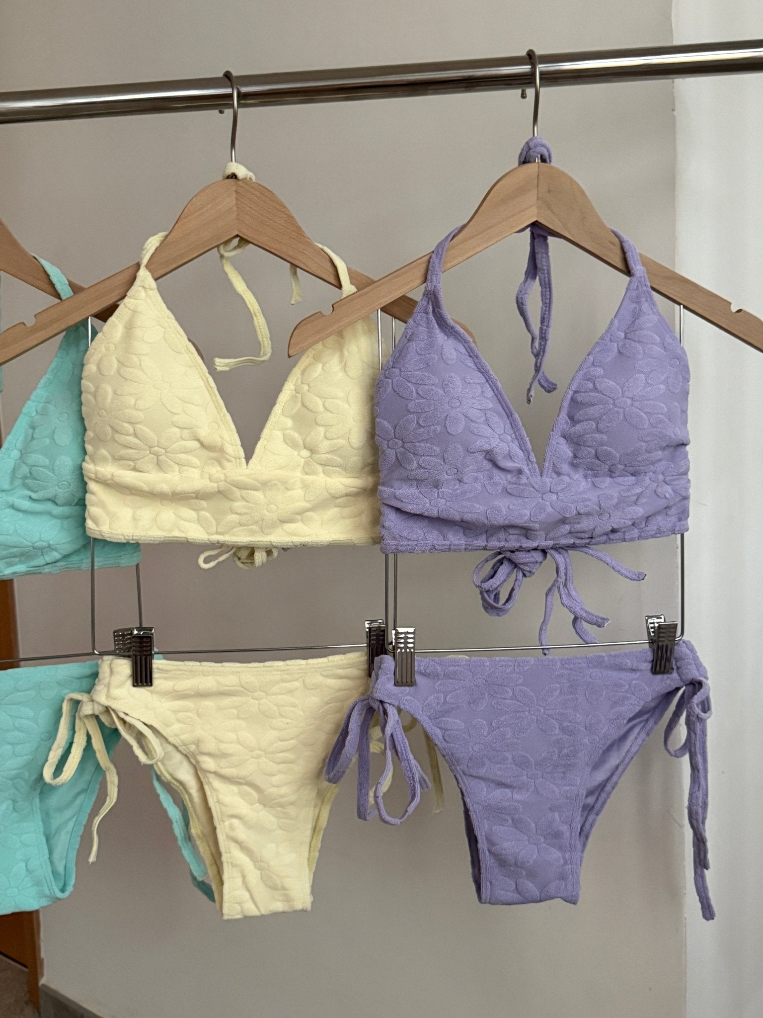 #IS164 Floral towel Bikini Set - Idiot Sandwich Apparel Limited -