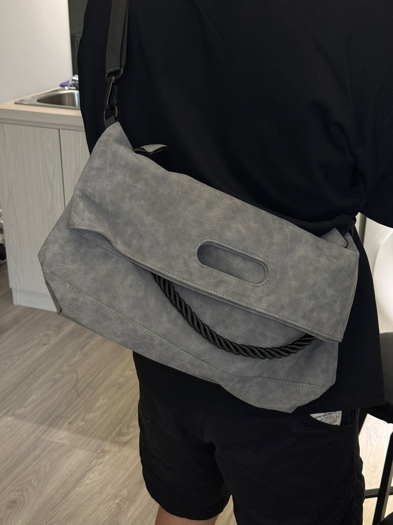 IS175 Gorpcore Nubuck Leather Bag - Idiot Sandwich Apparel Limited -