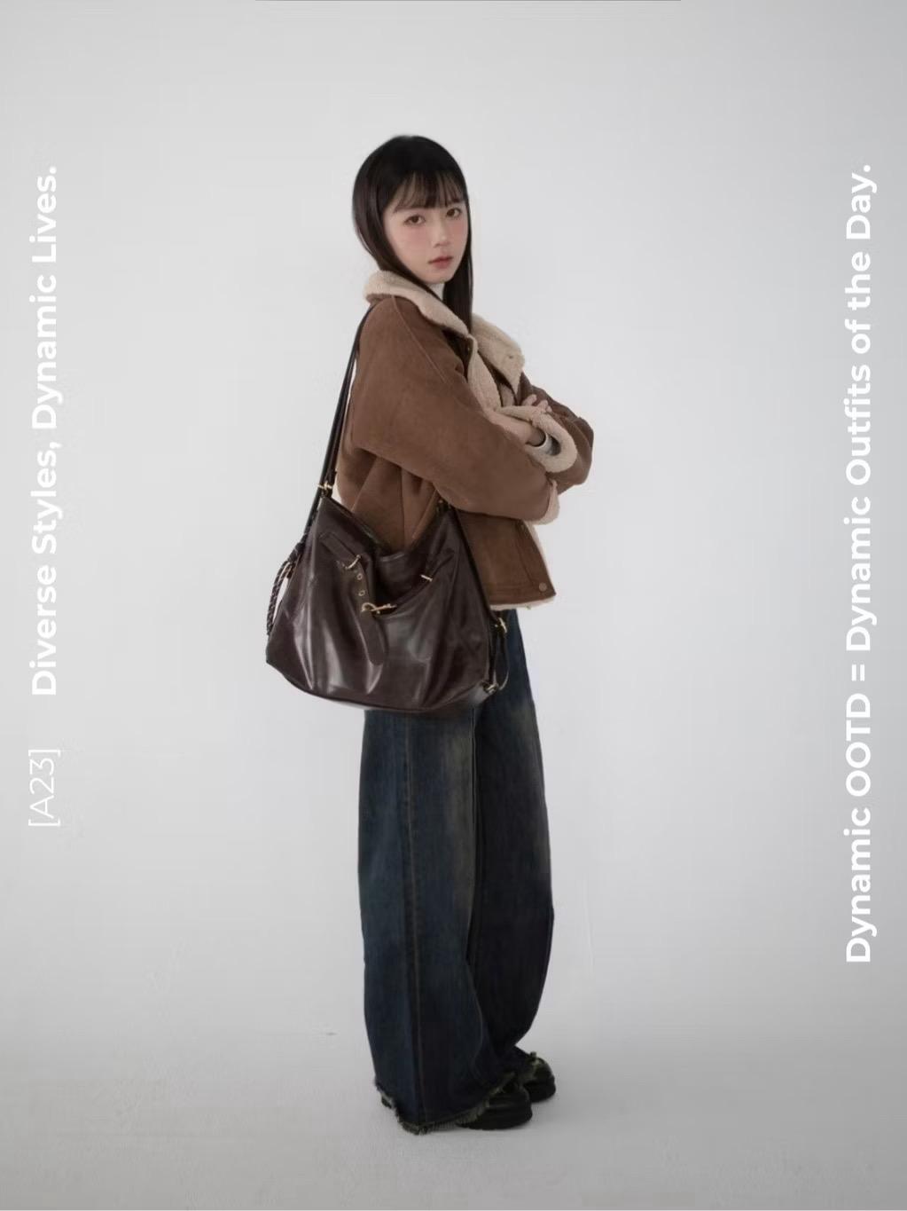 IS183 Cool Girl 2ways Leather Bag - Idiot Sandwich Apparel Limited -