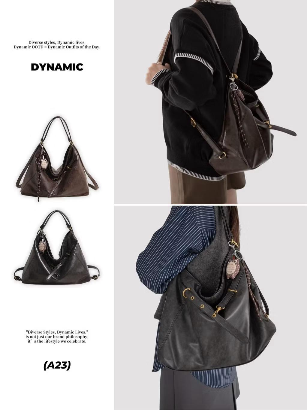 IS183 Cool Girl 2ways Leather Bag - Idiot Sandwich Apparel Limited -