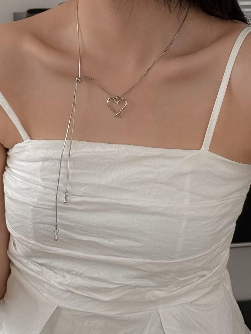 IS184 Adjustable Heart Necklace - Idiot Sandwich Apparel Limited -