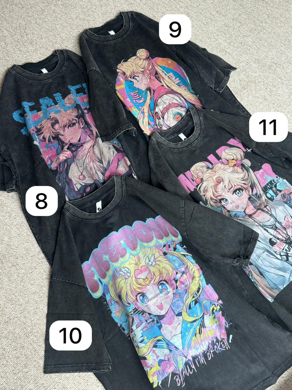 #IS52 Taiwan Designed Sailor Moon Stone Washed T - shrit - Idiot Sandwich HK -