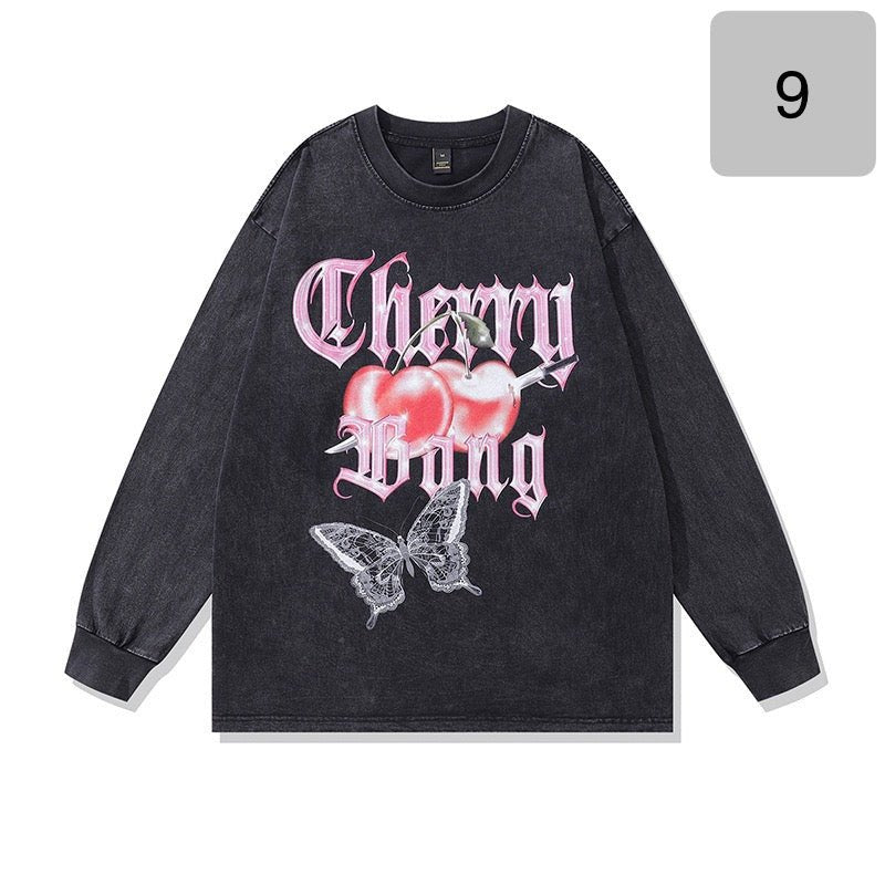 #IS67 Stone Washed long sleeves T - shrit - Idiot Sandwich HK -