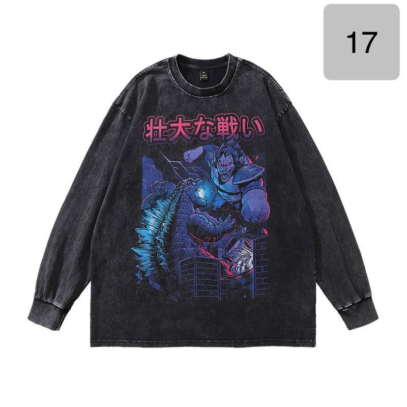 #IS67 Stone Washed long sleeves T - shrit - Idiot Sandwich HK -