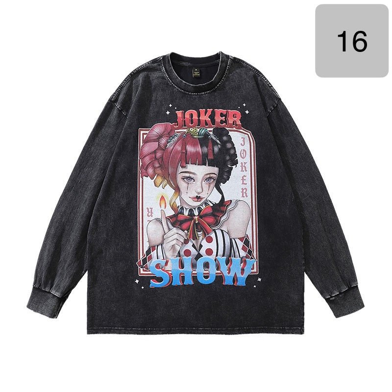 #IS67 Stone Washed long sleeves T - shrit - Idiot Sandwich HK -