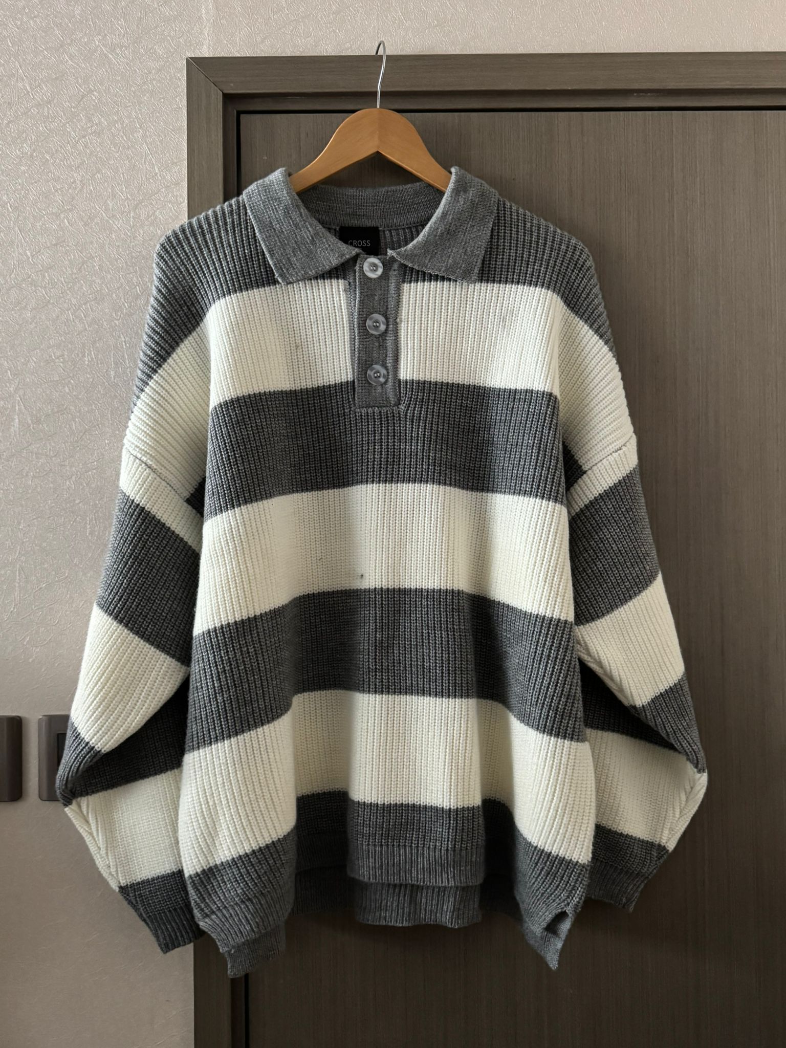 #LP11 Stripe Oversized Sweater - Idiot Sandwich Apparel Limited -