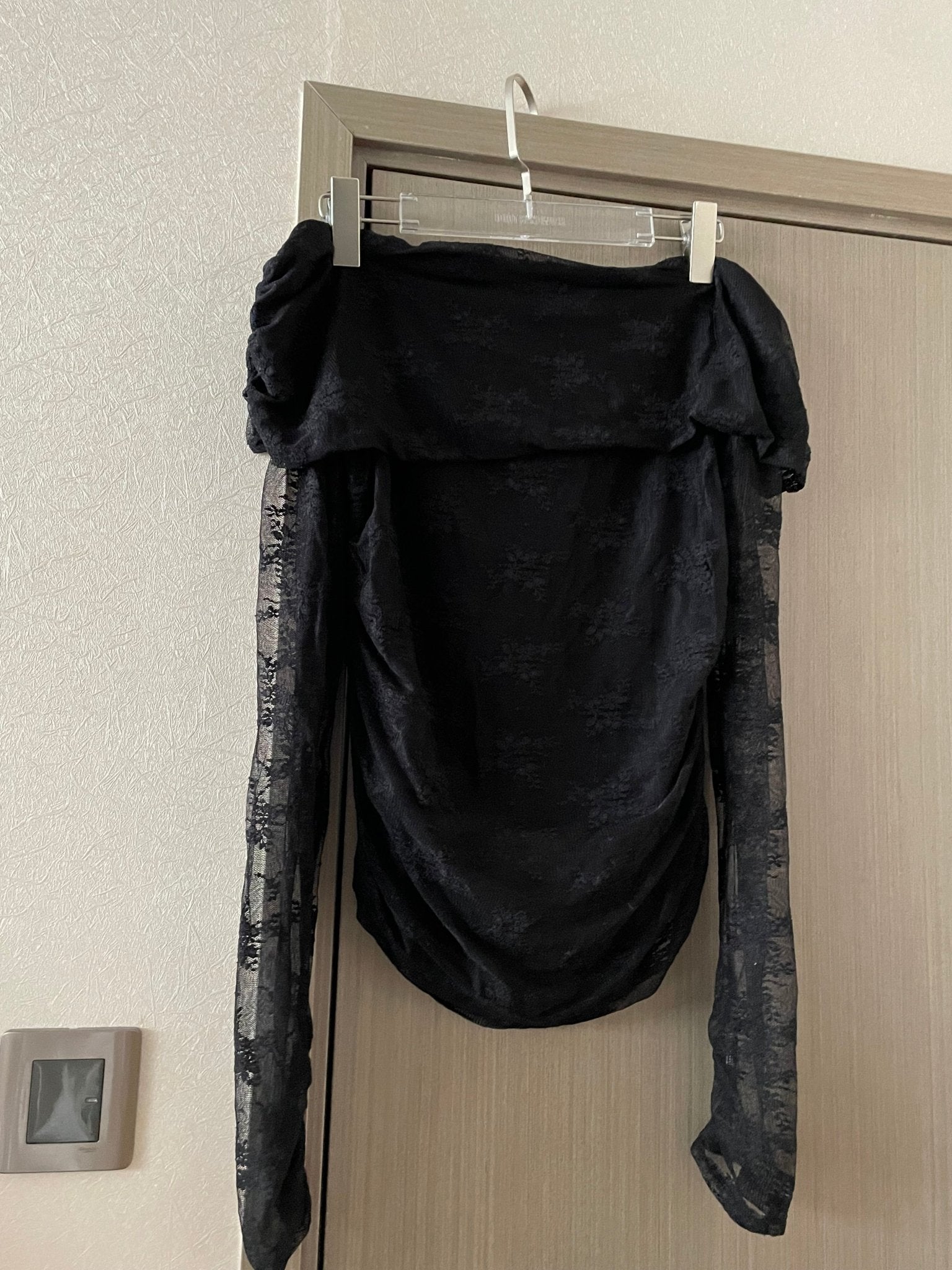 #LP30 Off - shoulder Lace Top - Idiot Sandwich Apparel Limited -