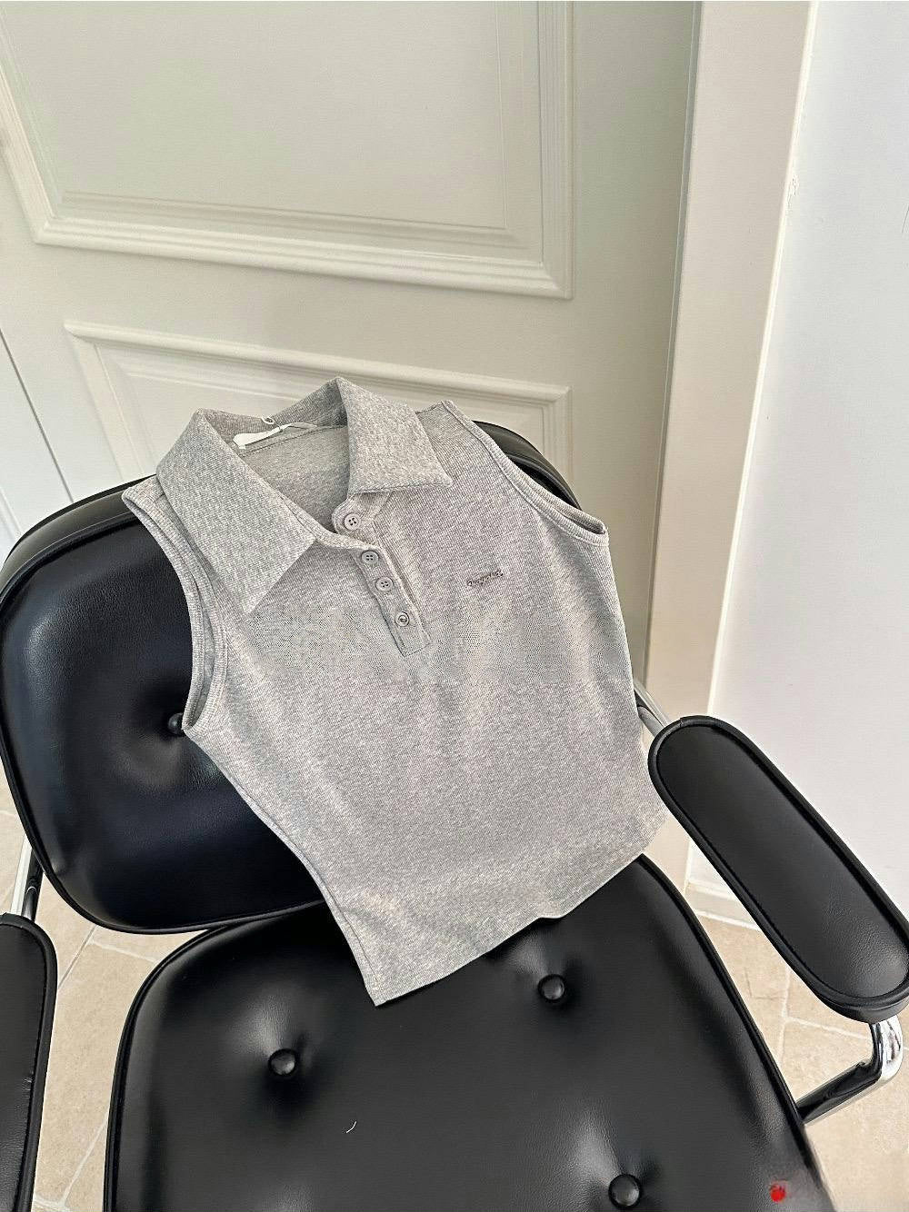 #MD36 Collared Tank Top - Idiot Sandwich Apparel Limited -