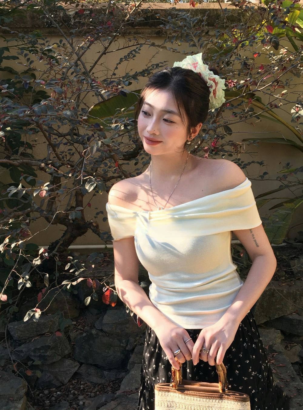 #MD37 Calista Off - Shoulder Top - Idiot Sandwich Apparel Limited -
