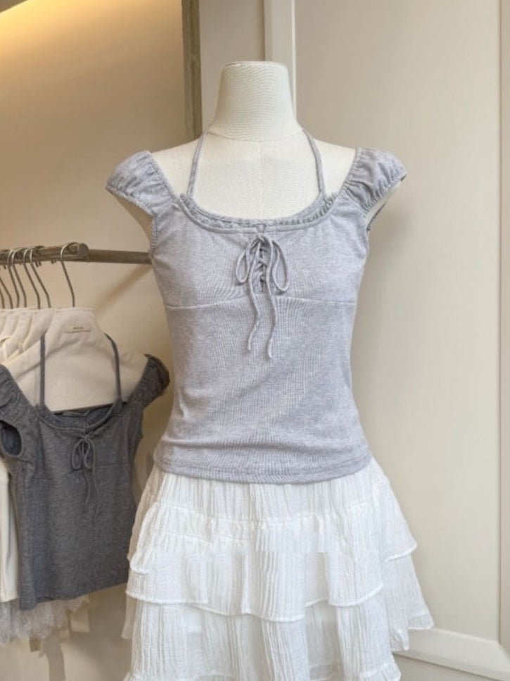 #MD53 Ballet halter - neck Top - Idiot Sandwich Apparel Limited -