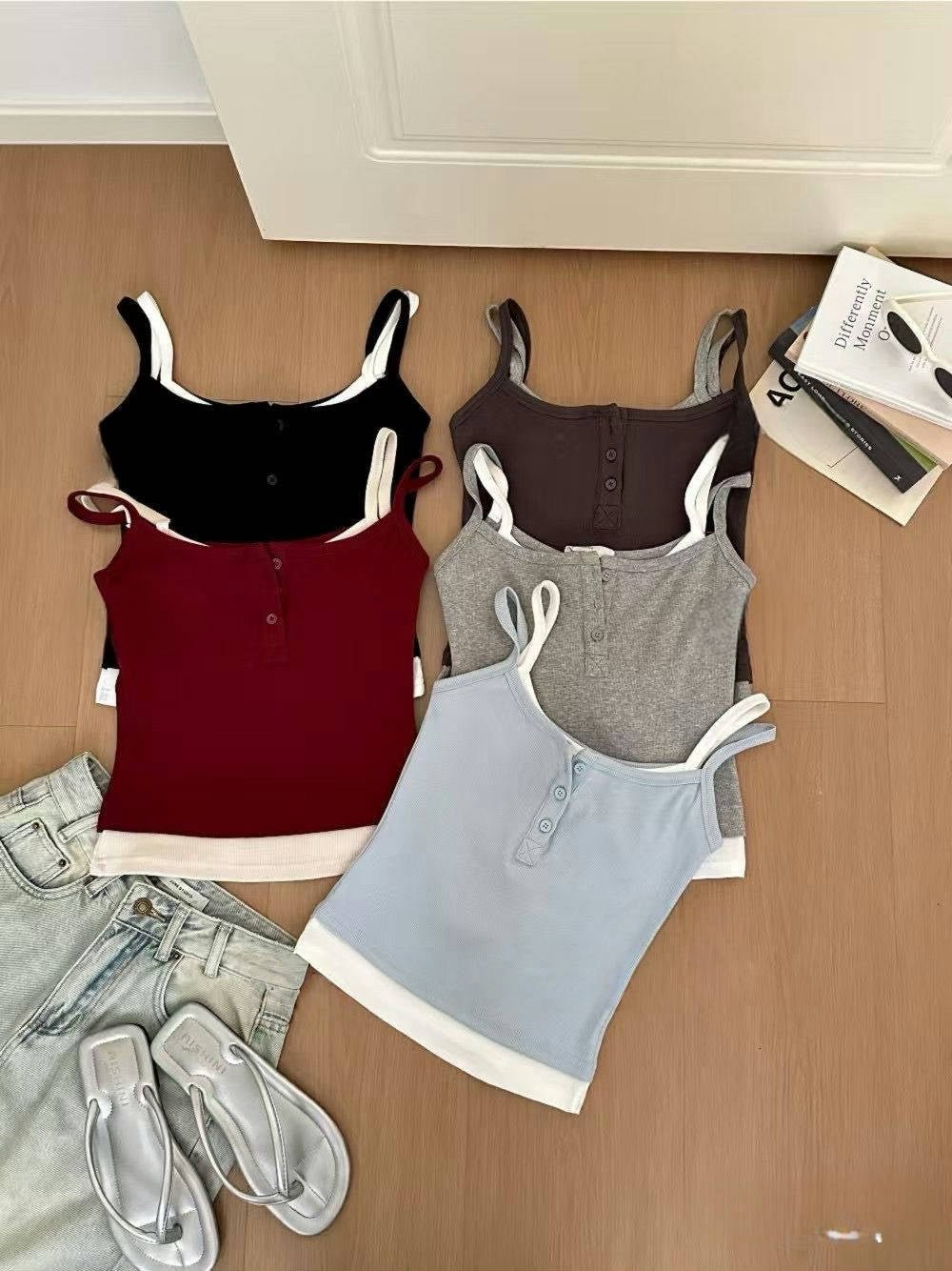 #MD54 Double Layered Tank Top - Idiot Sandwich Apparel Limited -