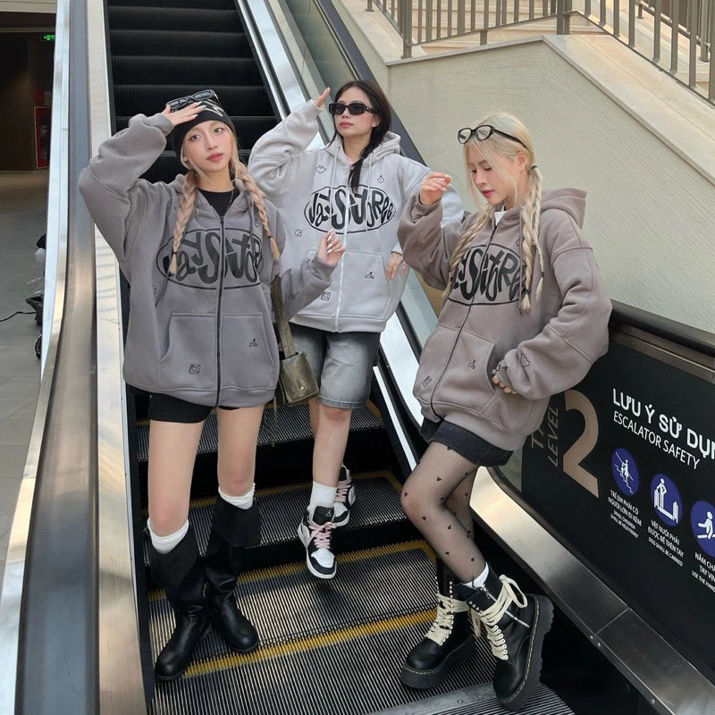 #VNJY06 Cute Illusions Zip-up Hoodie