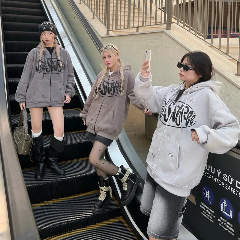 #VNJY06 Cute Illusions Zip-up Hoodie