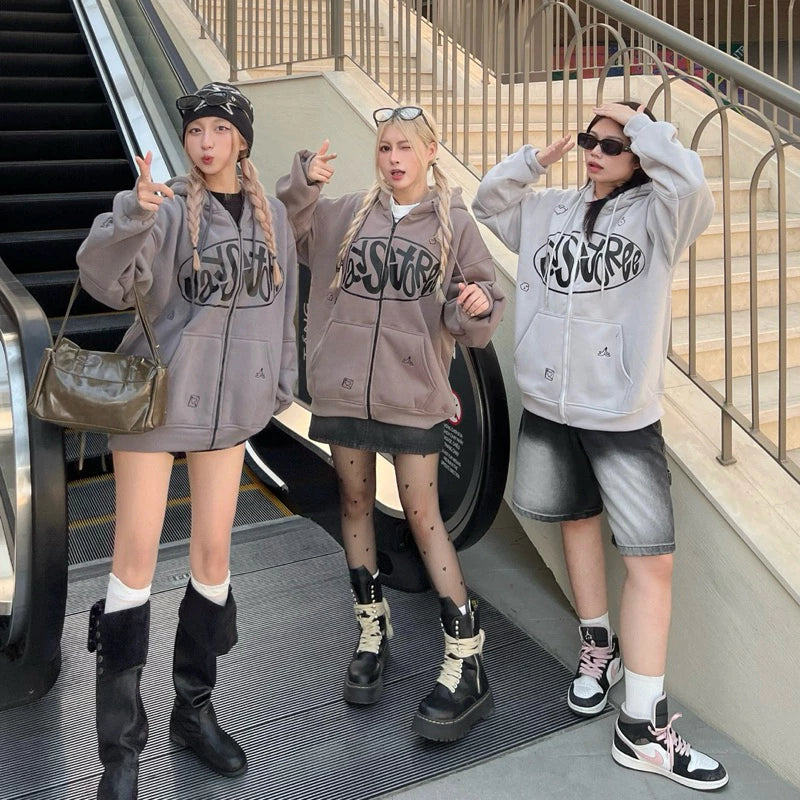 #VNJY06 Cute Illusions Zip-up Hoodie