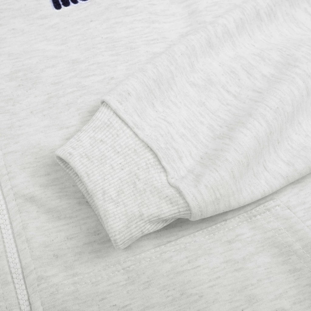 #VNIN01 ISMA Club Zip-up Embroidered Leather Hoodie