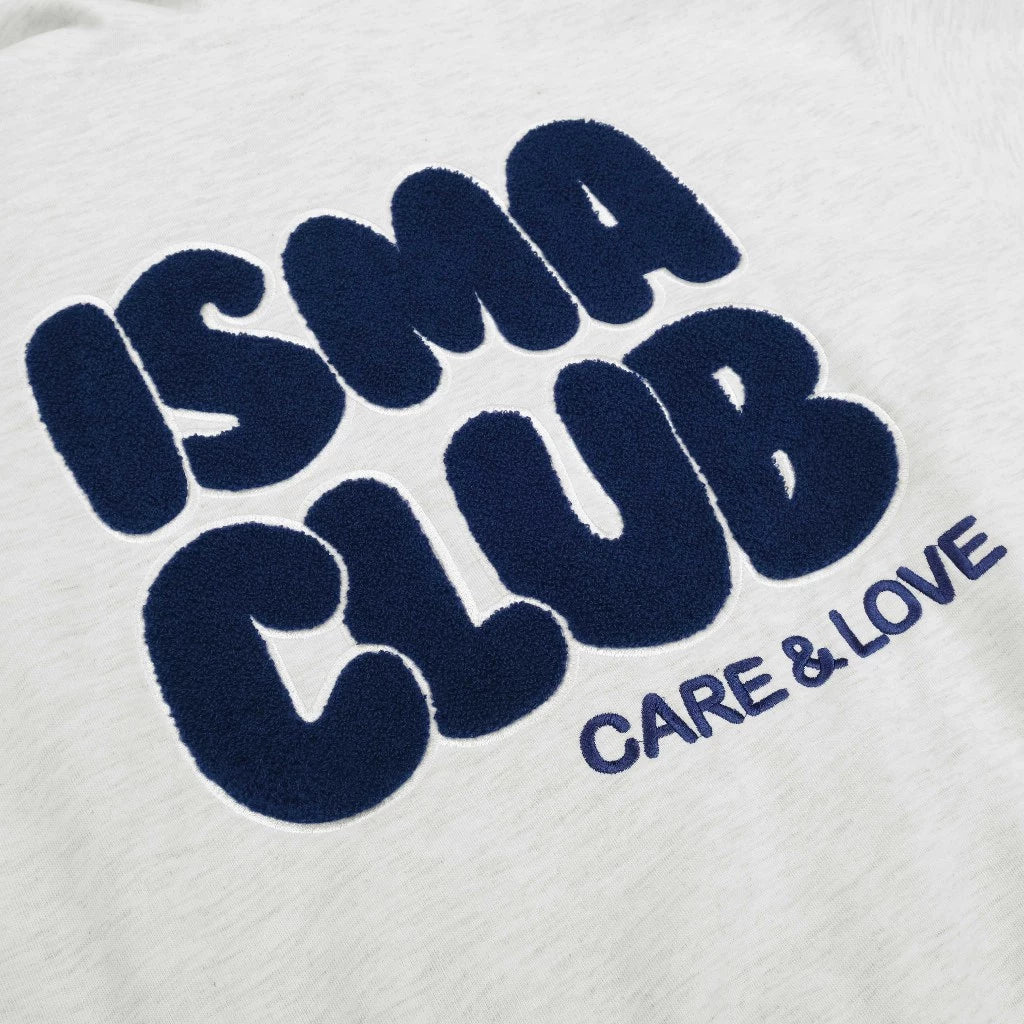 #VNIN01 ISMA Club Zip-up Embroidered Leather Hoodie