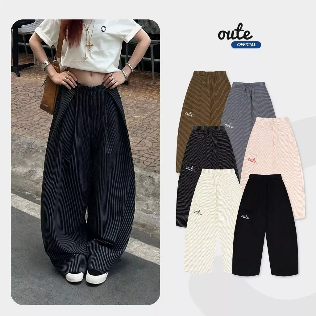 #VNOU01 Striped Wide Leg Pants