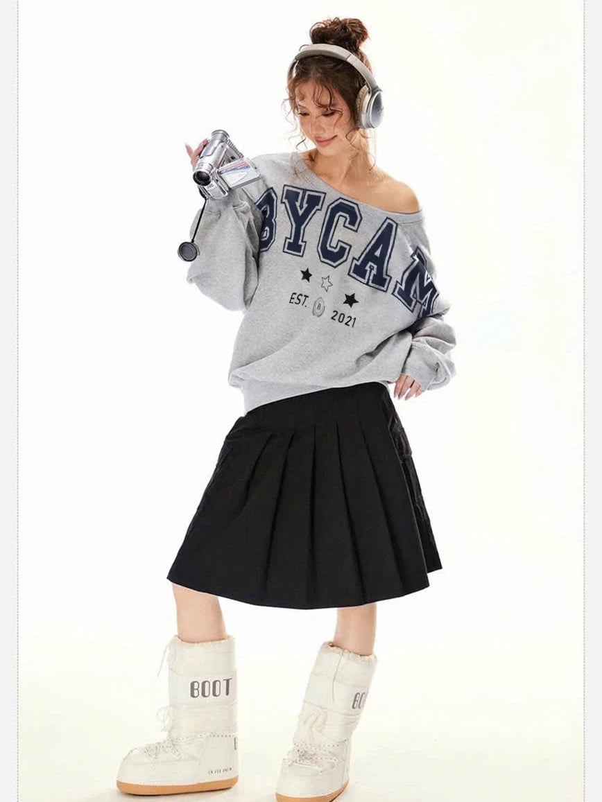 #VNBY01 BYCAM Off-Shoulder Sweater