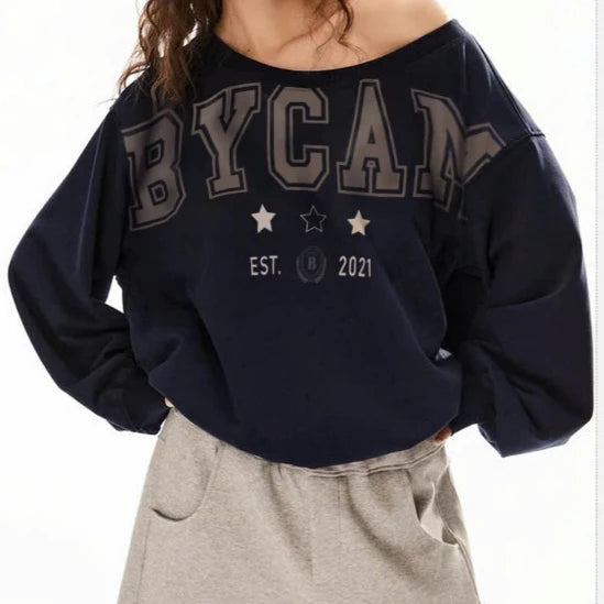 #VNBY01 BYCAM Off-Shoulder Sweater