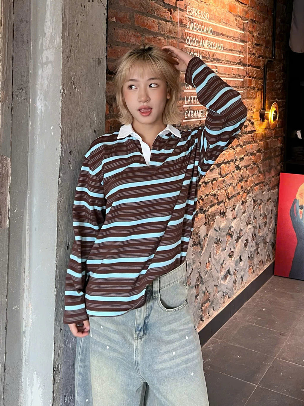 #VNBY05 Striped Long Sleeve Tee