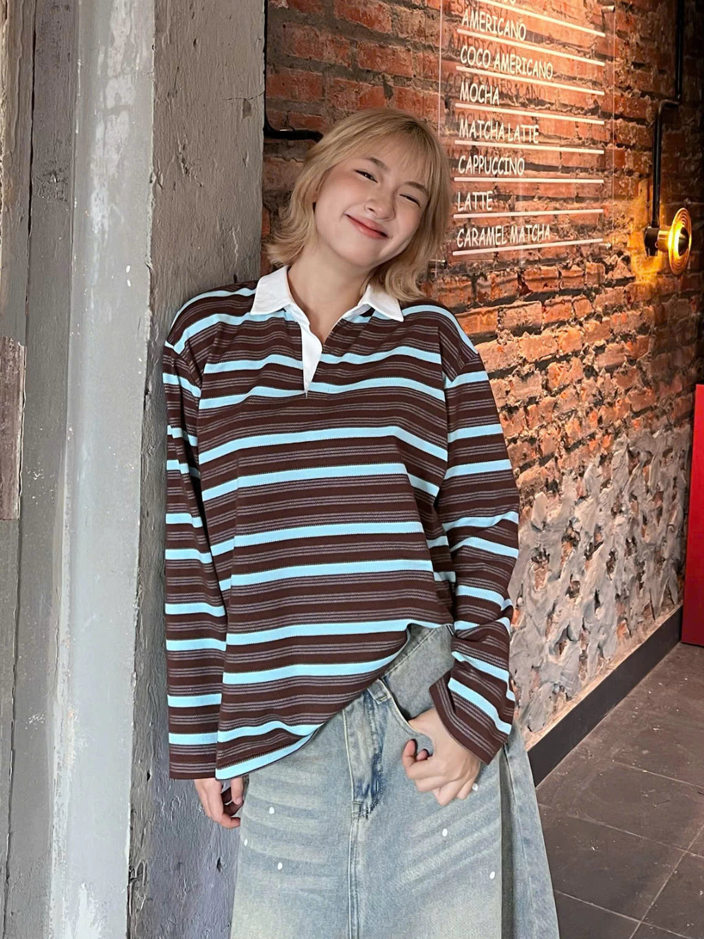 #VNBY05 Striped Long Sleeve Tee