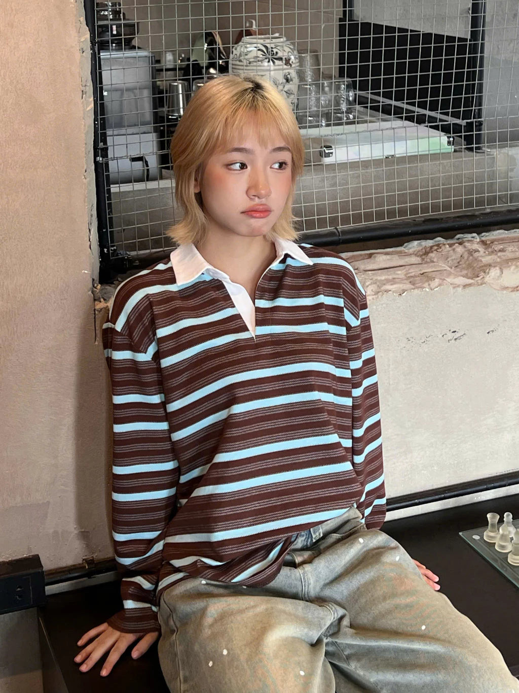 #VNBY05 Striped Long Sleeve Tee