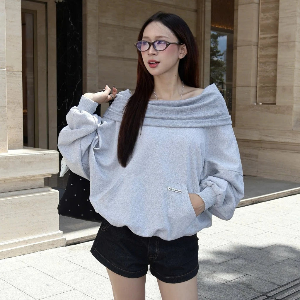 #VNSS03 2ways Off-shoulder Hoodie