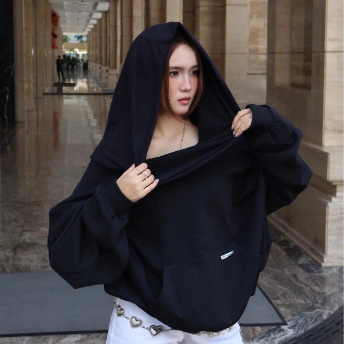 #VNSS03 2ways Off-shoulder Hoodie