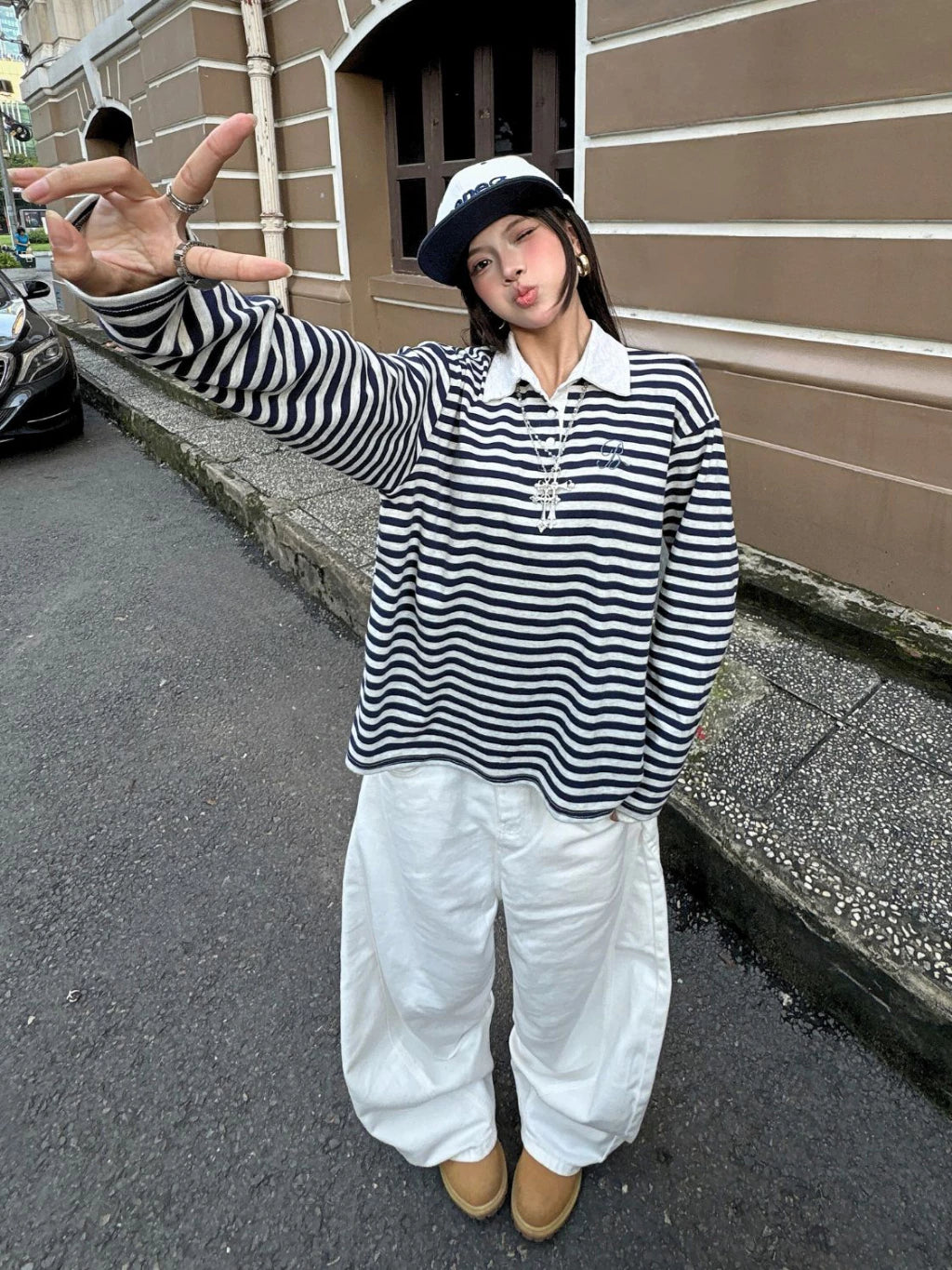 #VNBY05 Striped Long Sleeve Tee