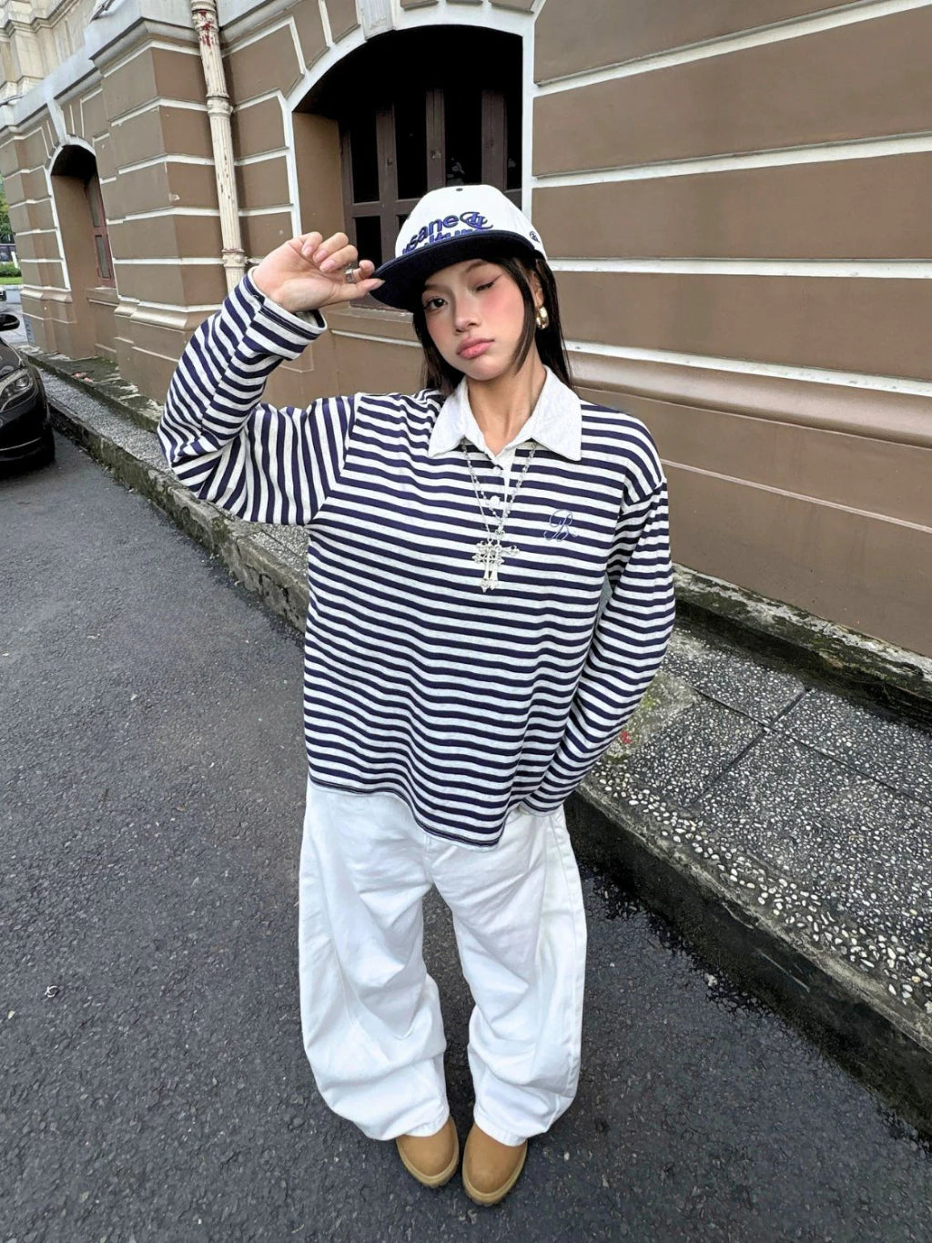 #VNBY05 Striped Long Sleeve Tee