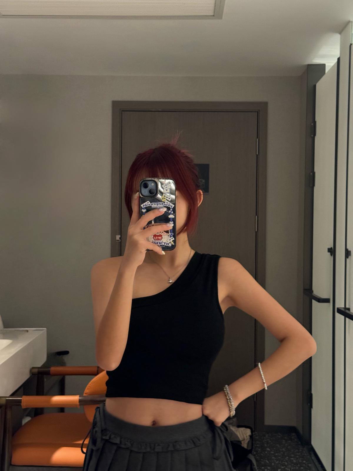 #YJ08 One - Shoulder Bra Top - Idiot Sandwich HK -