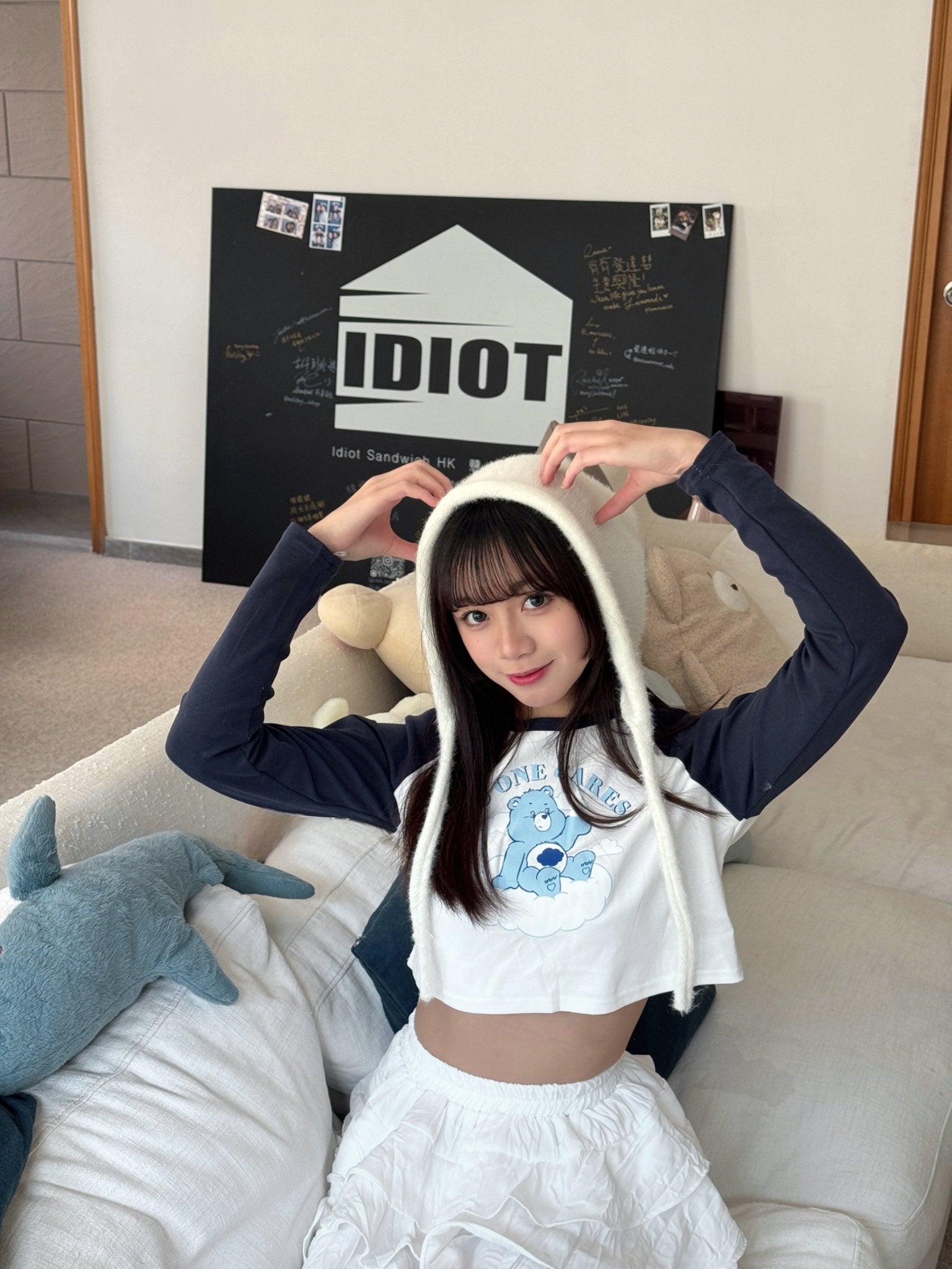 #CD01 Care Bears Long Sleeves Crop Tee - Idiot Sandwich HK-