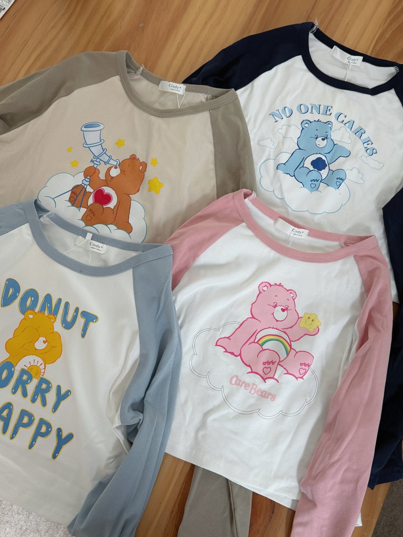 #CD01 Care Bears Long Sleeves Crop Tee - Idiot Sandwich HK-