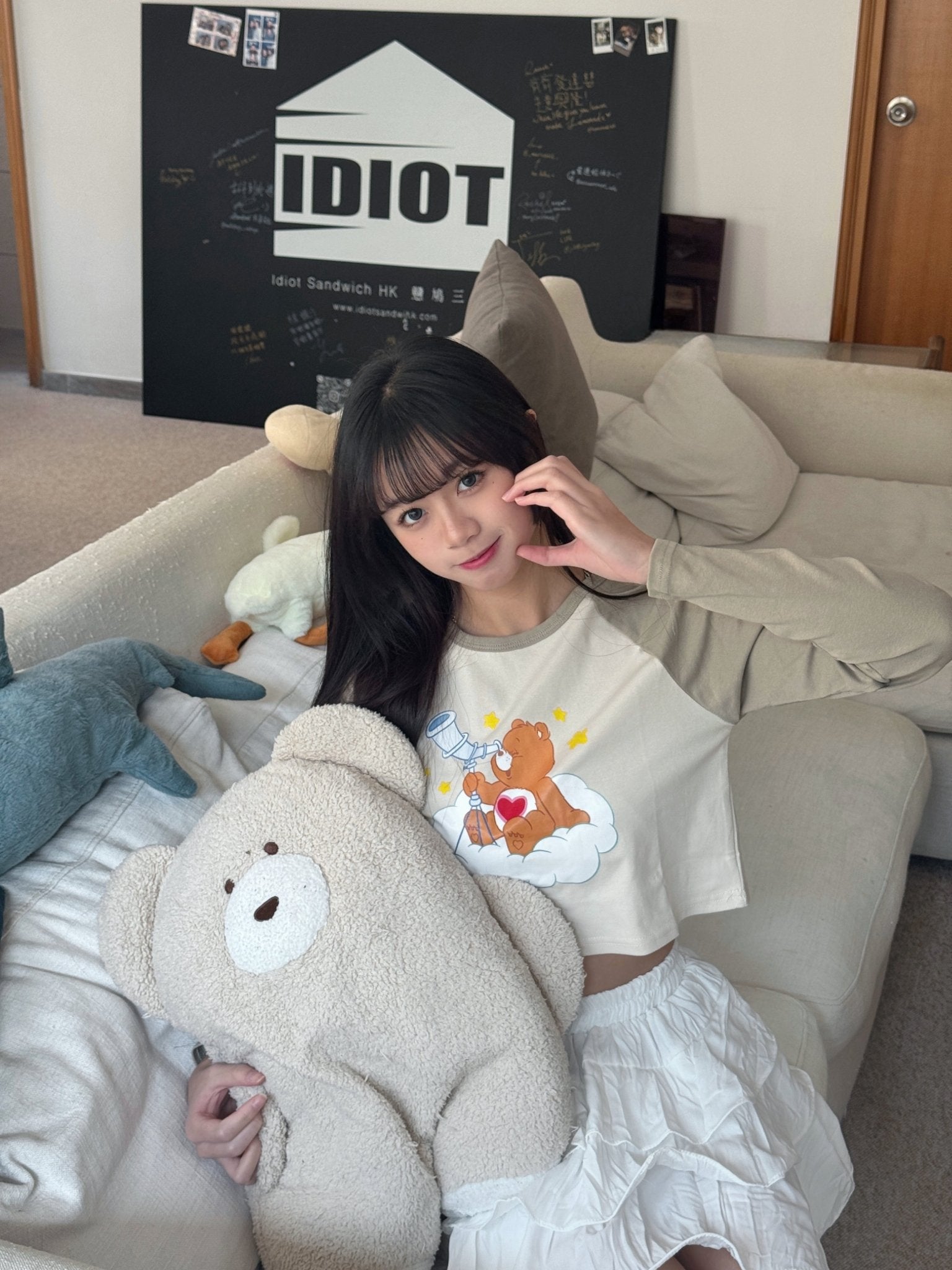 #CD01 Care Bears Long Sleeves Crop Tee - Idiot Sandwich HK-