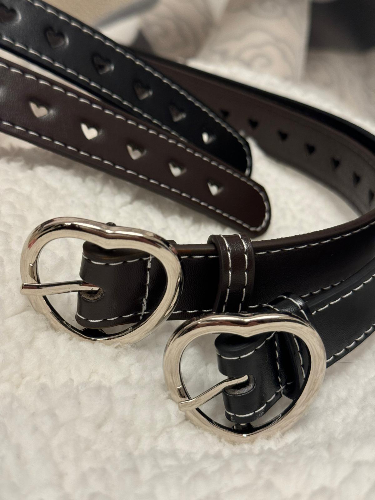 #IS26 Heart-shaped Leather Belt - Idiot Sandwich HK-