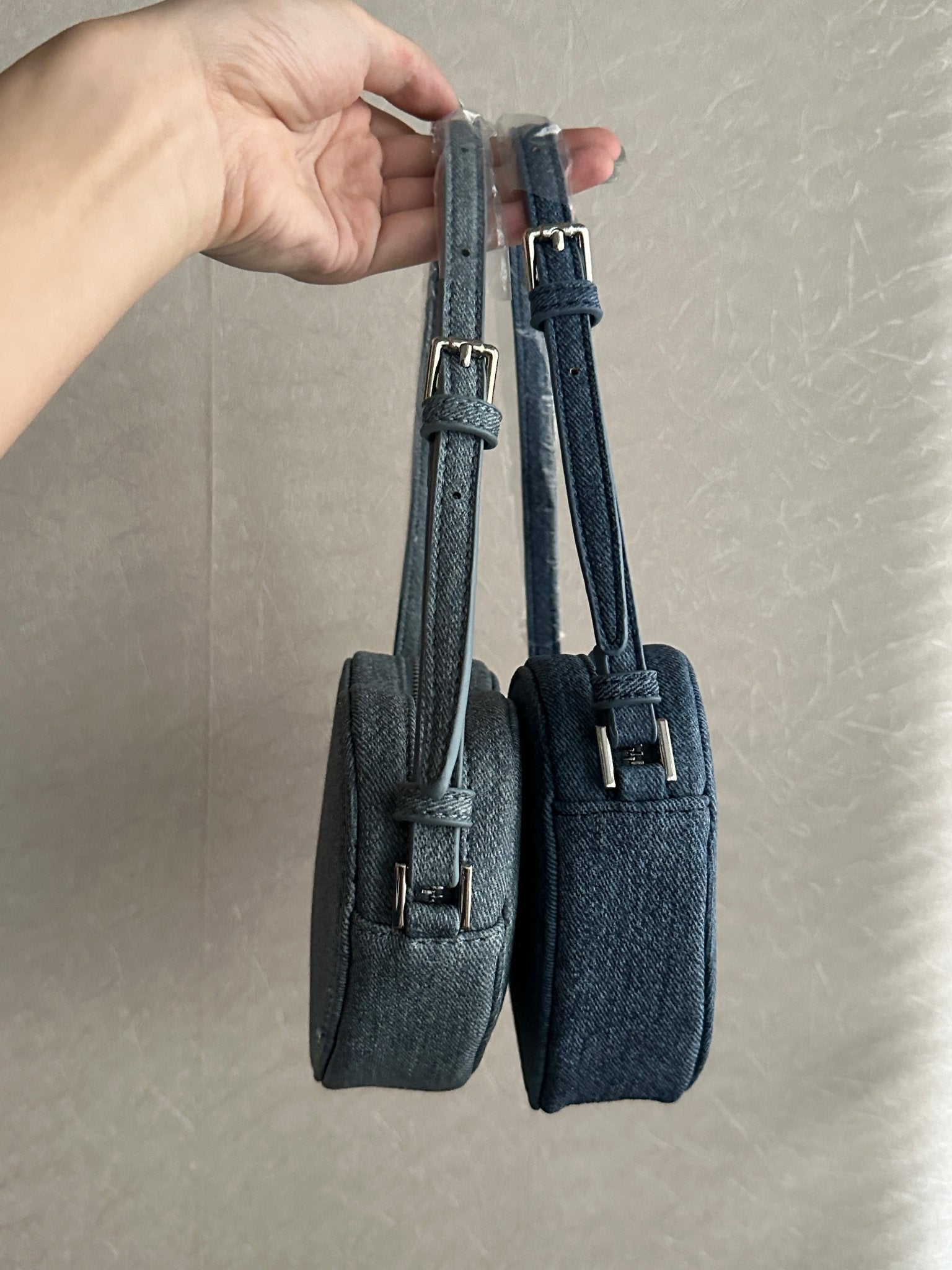 Y2K Denim Heart Shape 2-ways Bag - Idiot Sandwich HK-